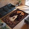 Halloween Theme Crystal Velvet Floor Rug Personalized Custom Name Text Warm Carpet Home Decoration