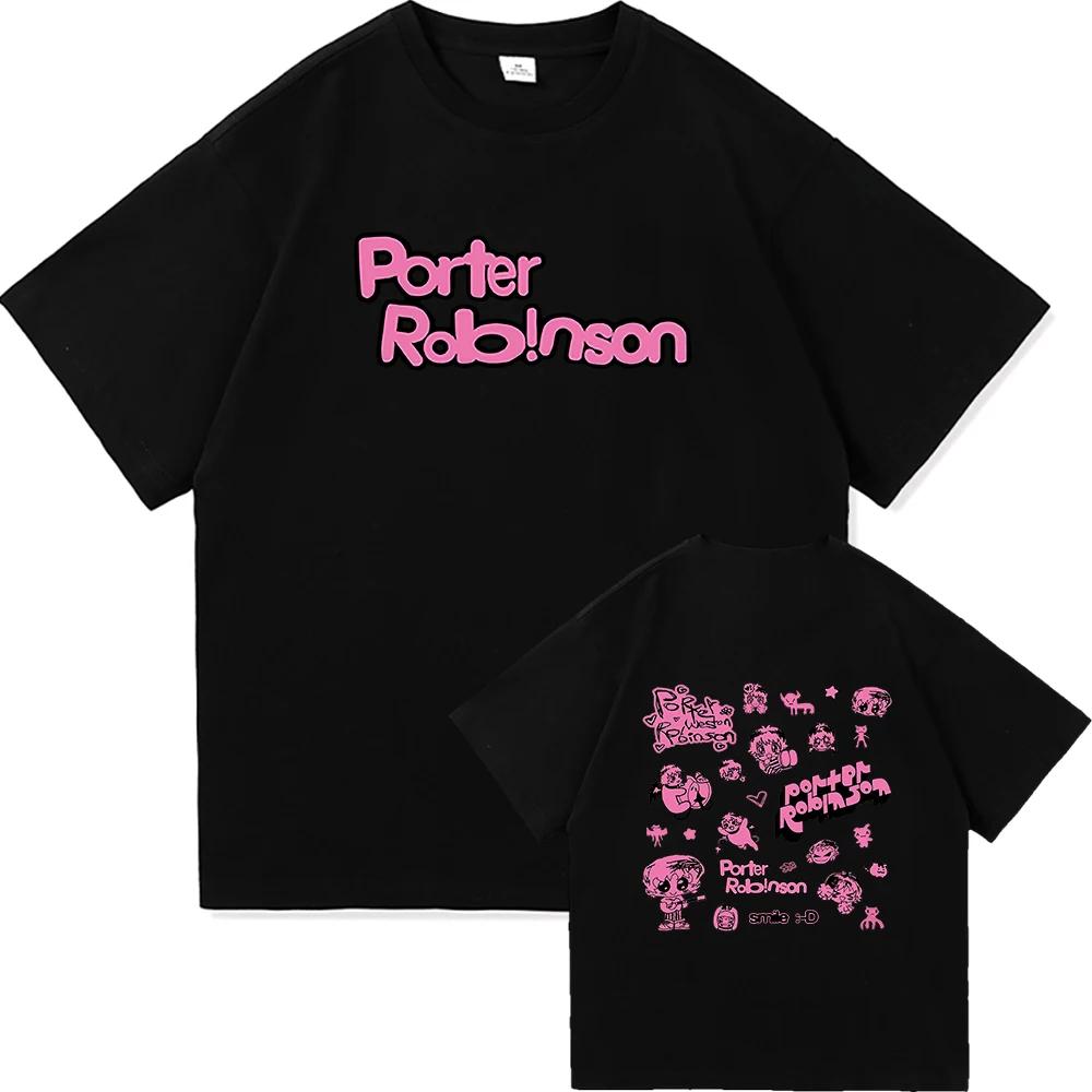 Porter Robinson Smile World Tour 20242025 TShirt Unisex Women Clothing Harajuku Tops Unisex High Quality Casual TShirts Graphic