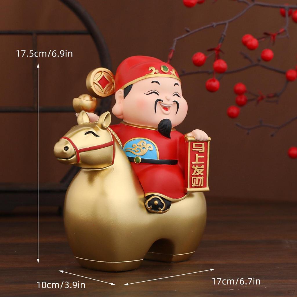 Статуэтка Китайская скульптура Фэн-шуй Настольное украшение Полимерная фигурка для офисного стола Центральные элементы