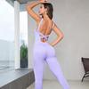 Europe & America Sexy Criss-Cross Backless One-Piece Dance Yoga Jumpsuit