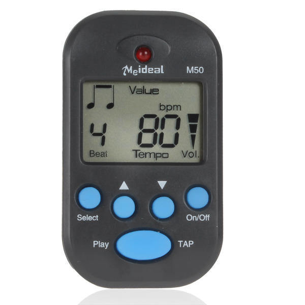 Meideal M50 Professional 1.2 Inch LED Display Mini Guitar Musical Metronome & Tap Modes + Clip