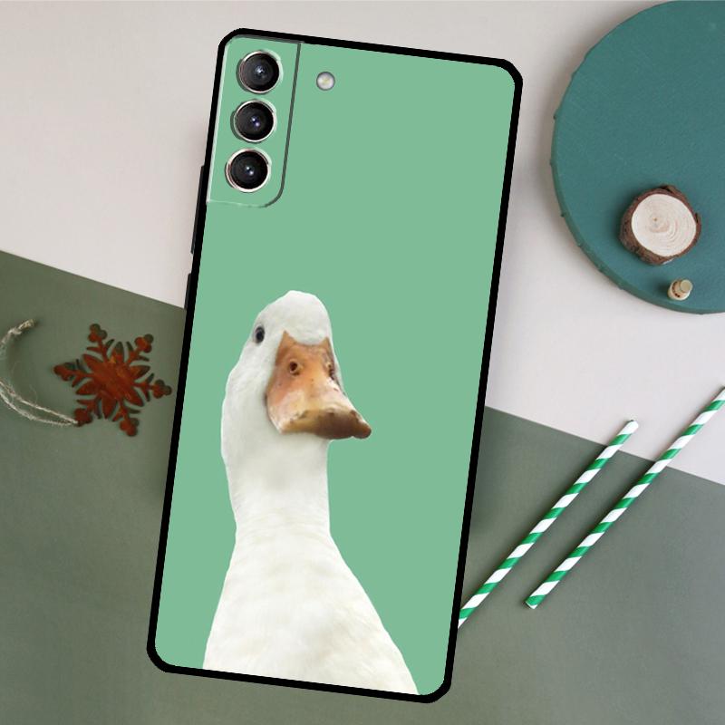 Милый Мультяшный Утенок Чехол для Телефона для Samsung Galaxy S26 S23 Ultra S20 S21 S22 S24 S25 Plus S10 S25 FE Задняя Крышка