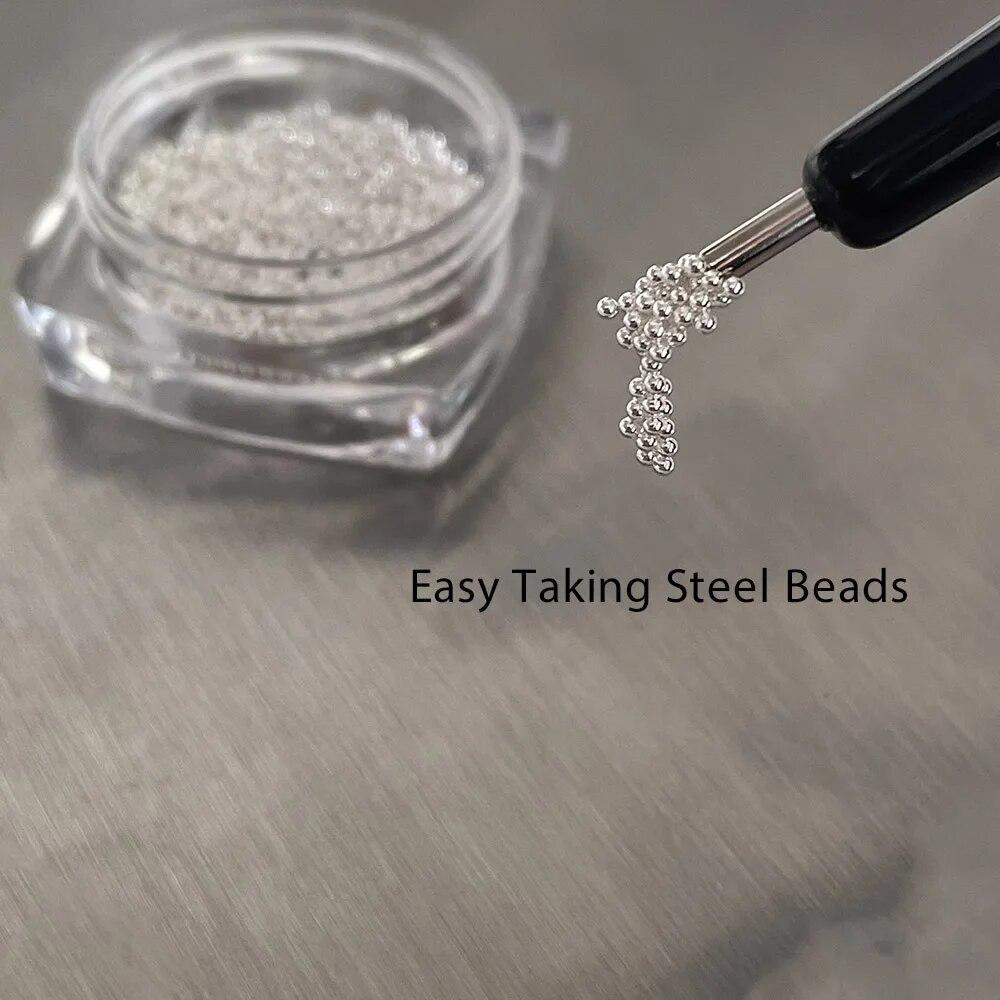 Easy-Dotting Tiny Iron Beads Magnet Pen Nail Art Steel Ball Tool Cat Eye Gel Polish Magnetic Manicure Tool Pen