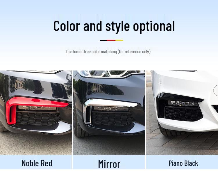 Manshi Front Fog Light Cover for BMW 5 Series 525Li/530Li - Decorative, Bright Trim Strip