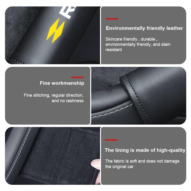 Leather Car Door Handle Anti Scratch Protector Handle Pad For Renault Arkana Captur Twingo Talisman RS Logan Duster A15