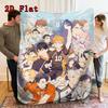 Volleyball anime 2D Flat Pattern Flannel Blanket High quality All Seasons Warmth and Comfort Perfect for Christmas Gifts.MMT0918447