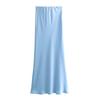 Fashion Kaslead Women's Silk Satin Skirt