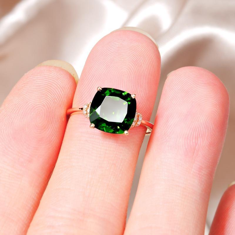 Sace Gems Классическое кольцо из медного сплава с цирконом, женские ювелирные изделия, 18 К, подарок на свадьбу, открытая вечеринка