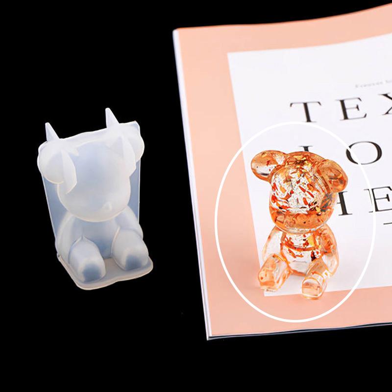 3d силиконовая форма Diy Геометрия стерео медведь олень кошка форма для животных форма для украшения торта инструменты орнамент форма эпоксидная форма