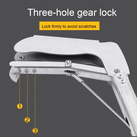 Складной захват для змей, складные щипцы для рептилий с широкой челюстью, инструмент для ловли змей с нескользящей ручкой, ловец для змей, охотник, фермер, захват с длинным вылетом