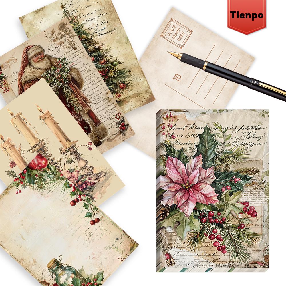 32pcs, Vintage Christmas Postcard, Birthday/Anniversary Gift, Collectible, Suitable for Gift Giving, Can Be Mailed.