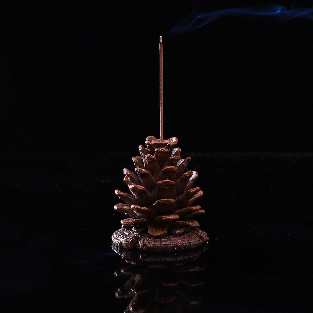 Stereoscopic Simulation Pine Cone Fragrance Base Funny Incense Insertion Incense Base Holder Home