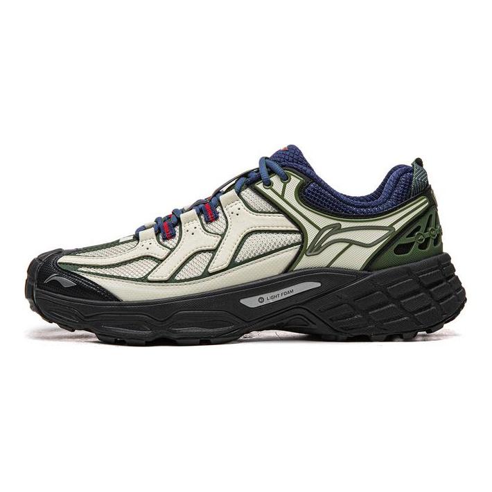 Li Ning Outdoor CF Tracing, Лесная Тень Удобная Поддержка Отскок Низкие Треккинговые Ботинки Унисекс AHTV033-10