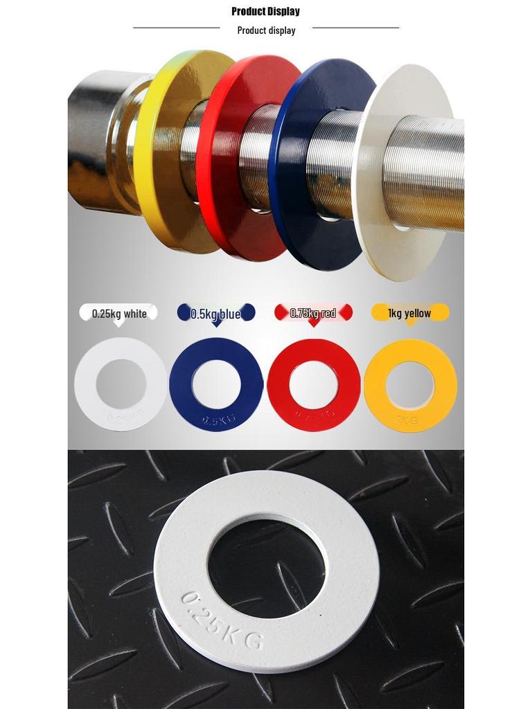 Men's Fitness Colorful Barbell Weight Plates - Spray Painted Iron for Weightlifting & Dumbbells