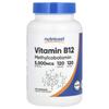 Vitamin B12, 5,000mcg, 120 Capsules