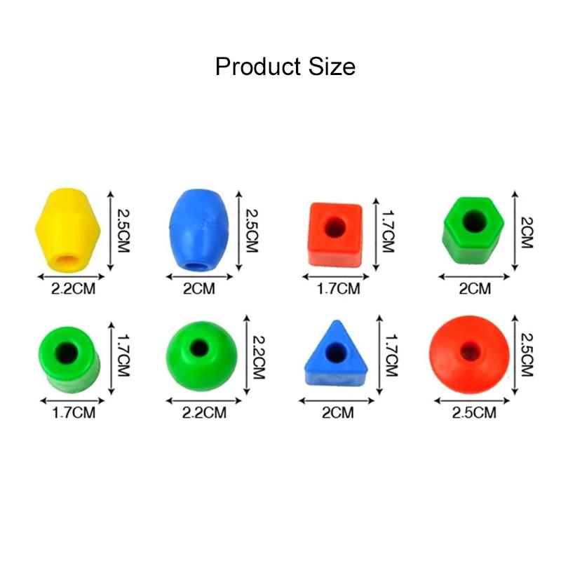 20~200PCS Beaded DIY Handmade Puzzle Wearing Beads Building Blocks Children Early Education Geometry Shape Bracelet Toy TMZ