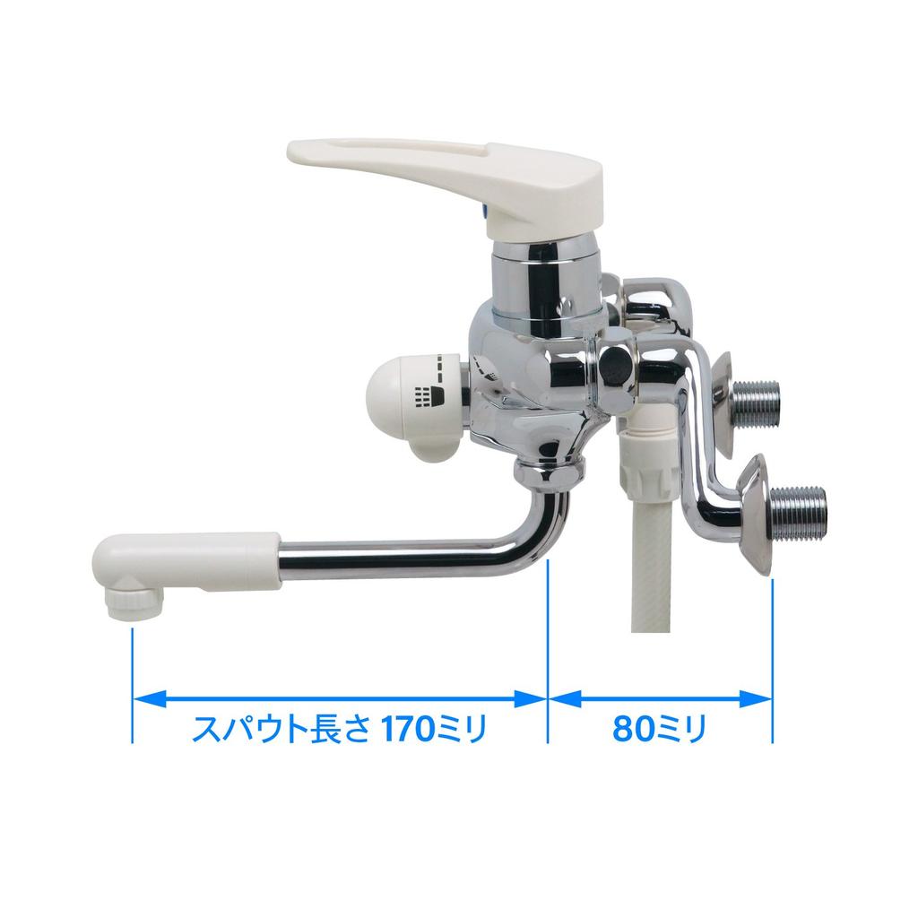 Настенный смеситель для ванной комнаты Kakudai с одним рычагом и водосберегающим наконечником для трубы Get Resin General Area Технические характеристики Душ, Не нагревается, Рычаг,