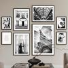 Wall Art Canvas Painting Paris Towel Champagne Fashion Girl Black White Home Decor Posters And Print Living Room Wall Pictures