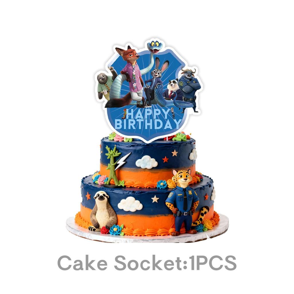 Zootopia Themed Birthday Party Decorations, Children's Birthday Banners, Paper Plates, Paper Cups, Tissues, Tablecloths, Power Strips, Party Supplies