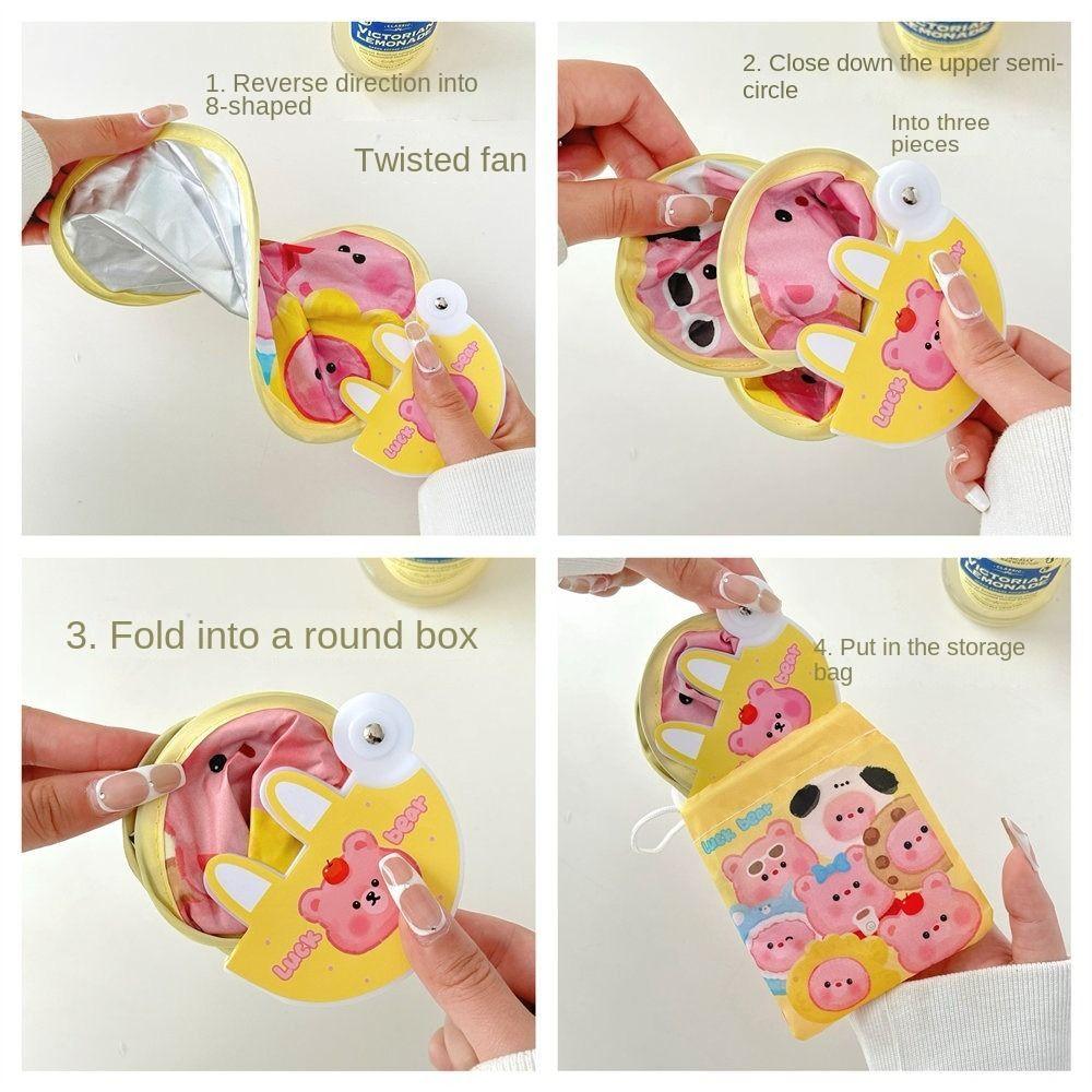 Мультяшный складной групповой вентилятор Портативный мини-круглый вентилятор Новый ручной вентилятор