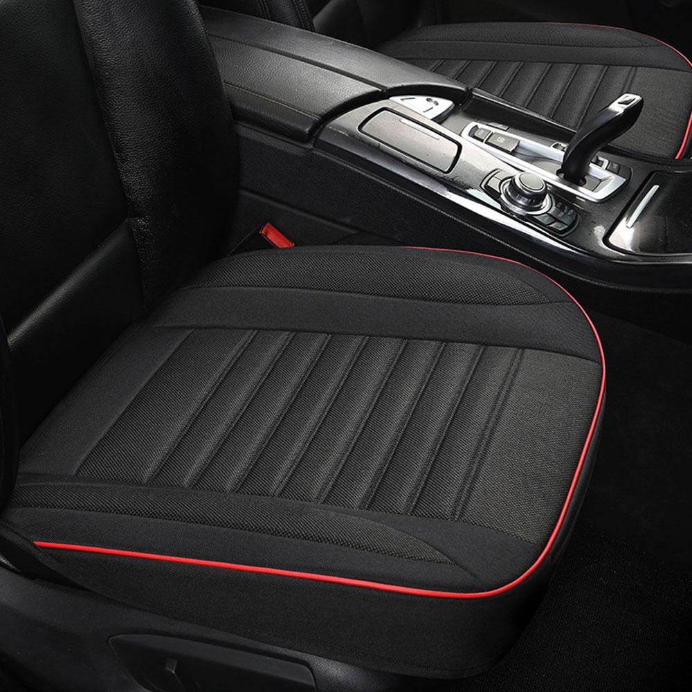 Flax Car Seat Cover Four Seasons Front Linen Fabric Cushion Breathable Protector Mat Pad Auto Accessories Universal Size Cover