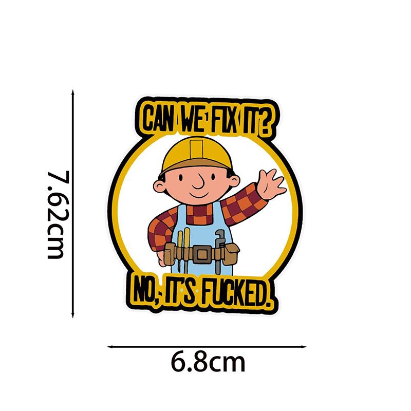 Смешные наклейки с буквами «Можем ли мы это исправить», наклейки на окна автомобиля, водонепроницаемая защита от солнца, смешная наклейка для автомобиля, скейтборда, ноутбука