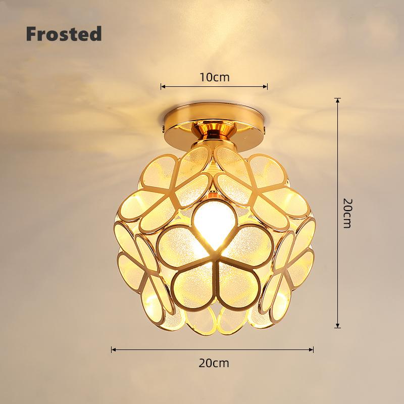 12 Вт светодиодный потолочный светильник Nordic Flower Ball E27 Tiffany Iron Acrylic Petal Inclusive Chandelier Aisle Corridor Home Decor Потолочный светильник