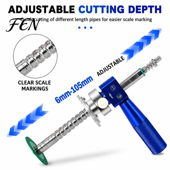 PVC Pipe Wall Trimmer Precision Internal Cutter with Diamond Blade And Drill Attachment, Heavy Duty Repair Tool Adjustable Depth Inside for