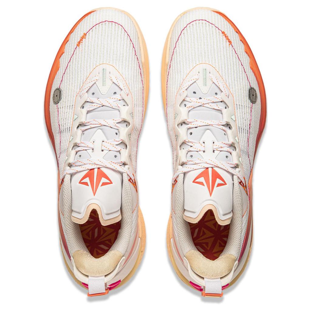 Li Ning JB2 Баскетбольные кроссовки Мужские Низкие Бело-оранжевые ABAT081-36
