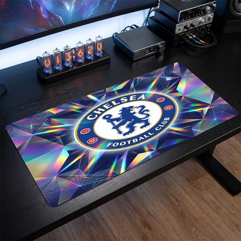 Большой игровой коврик для мыши Chelsea FC с принтом, нескользящий, из мягкой резины, для офисного стола, ноутбука, компьютера, Декор