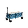 Chariot Télescopique Pliable, Équipé De Grands Pneus Tout-terrain Adaptés Aux Plages De Sable Et D'un Porte-boissons. Bleu.