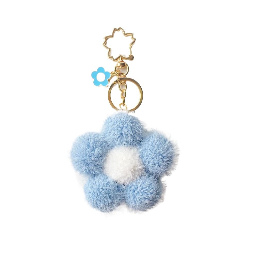 Chain Plushball Bag Pendant Backpack Charms Cartoon Plush Pendant Stuff Plush Toy Flower Keychain