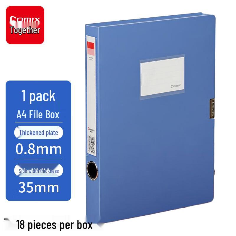 Qixin A4 Thickened PP Velcro Document Storage Box