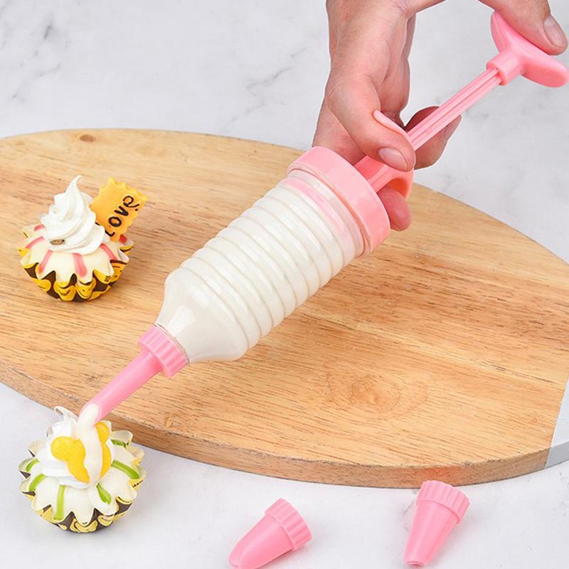 8 Pcs Pipe Nozzles With Syringe Plastic Cream Baking Nozzle Pastry Tools