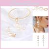Pearl Long Elegant Earrings With Gradient Design Chic And Accessories Stylish