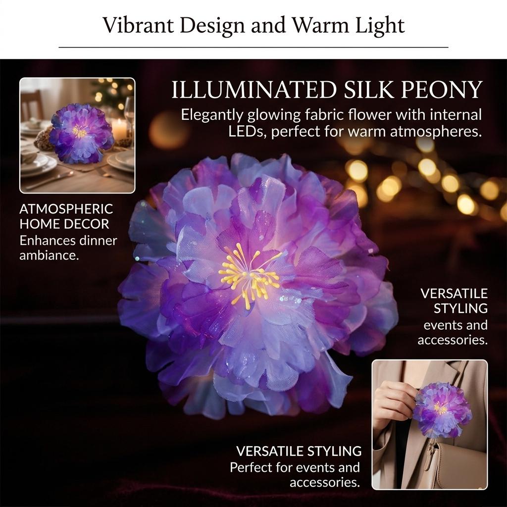 Gradient Flower Hair Clip Pair for Hanfu and Daily Use with Organza Petals and Alloy Base