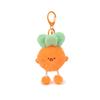 Carrots Corn Mushrooms Adorable Plush Keychain Pull Feature School Bag Decor