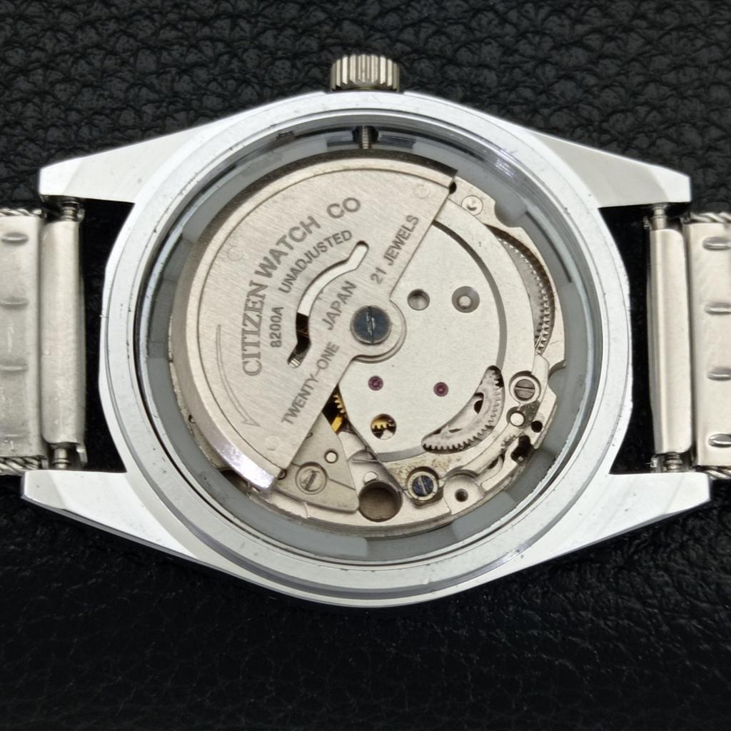 ВОССТАНОВЛЕННЫЕ МУЖСКИЕ ЧАСЫ CITIZEN AUTOMATIC 8200 JAPAN DAY&DATE СИНИЙ ЦИФЕРБЛАТ a432566-2 R112-a432566