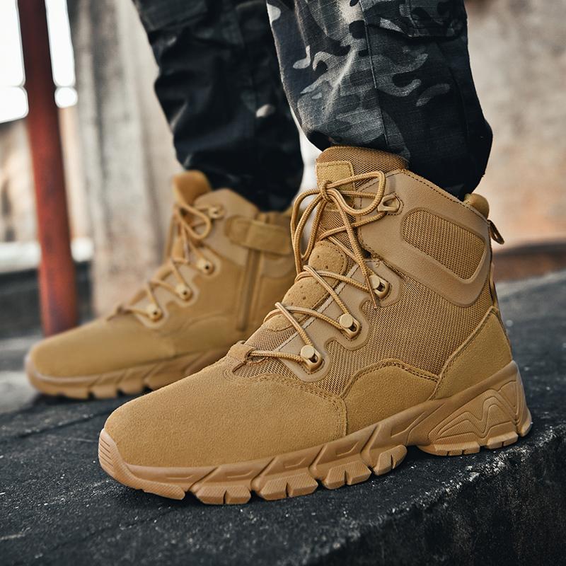 Водонепроницаемые ботинки для походов на открытом воздухе, мужские походные ботинки для кемпинга, походы, кожаные кроссовки для скалолазания и тактики