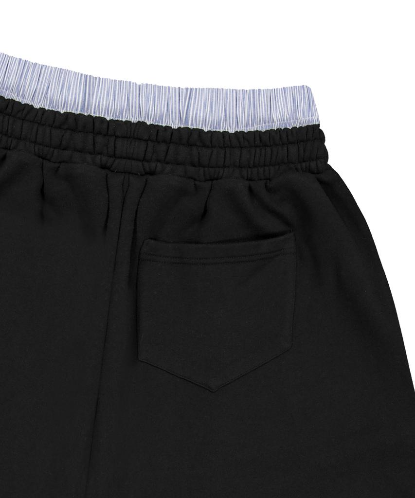 STANDARDERROR [All Seasons Or Fleece-Lined] 87-Stan279 Obi Layered Wide Loose Fit Sagging Sweatpants (3 Colors)