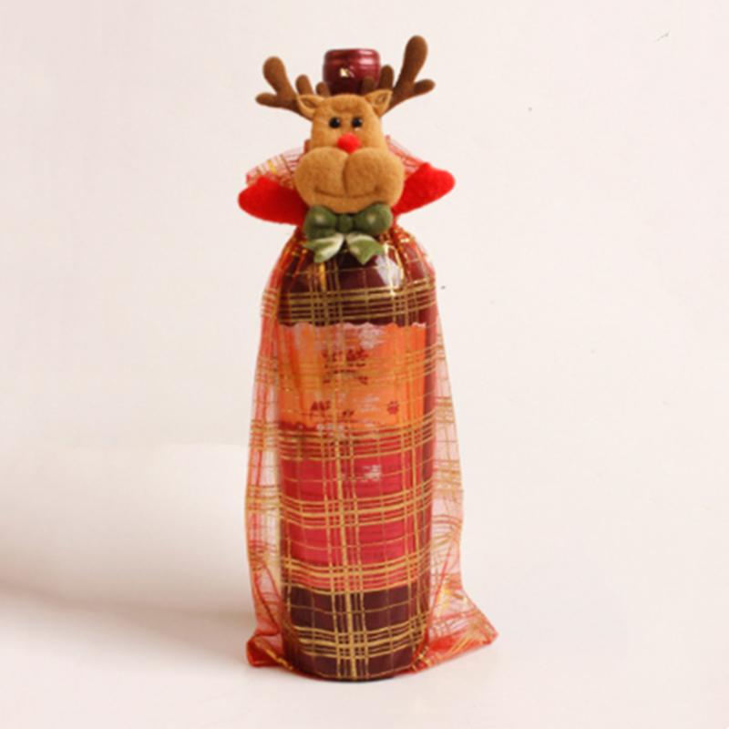 Рождественские украшения Дед Мороз Винные мешки Подарочные пакеты Наборы для бутылок шампанского