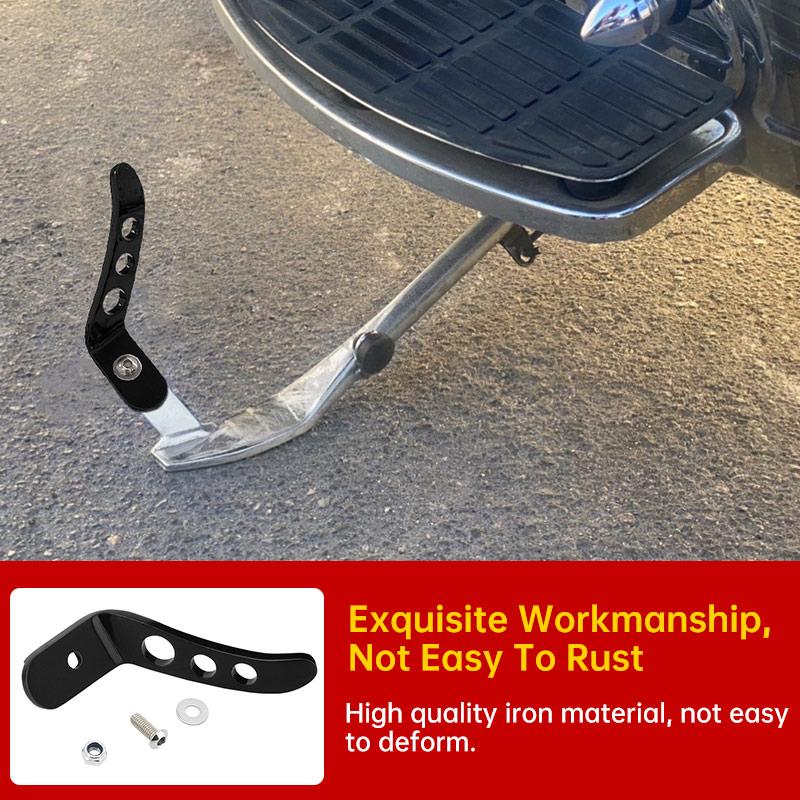 Мотоцикл Черная Подножка Стойка Боковая подставка Удлинитель Хром Для Harley CVO Touring Road King Electra Street Glide 1991-2022