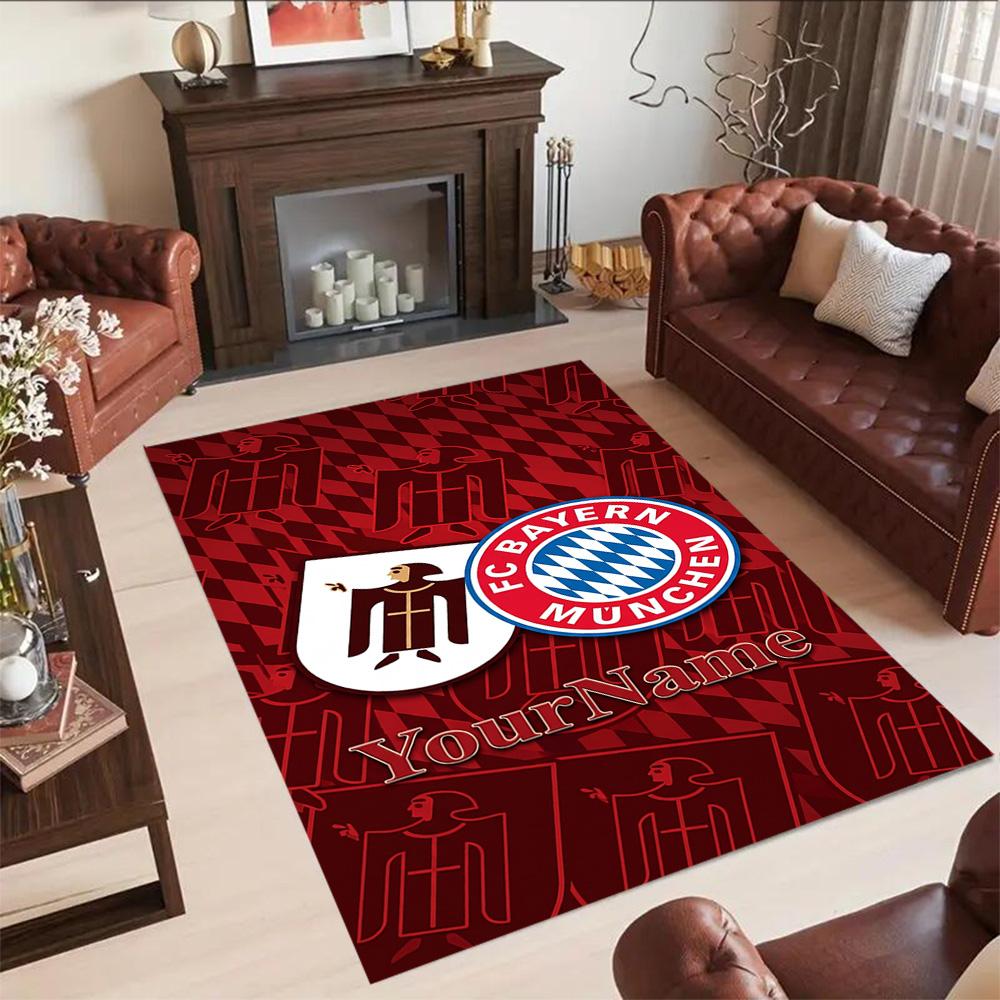 Bayern Munich Customize Your Name Floor Rug Office Rug Suitable for Entryway Balcony Kitchen Hallway Antislip Carpet Office home decor