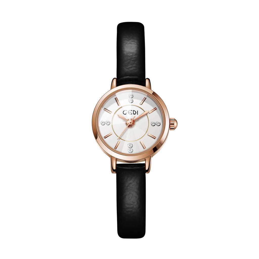 Small Student Watch Niche Round Small Disc Belt Women'S Watch Fashionable Waterproof Quartz Watch