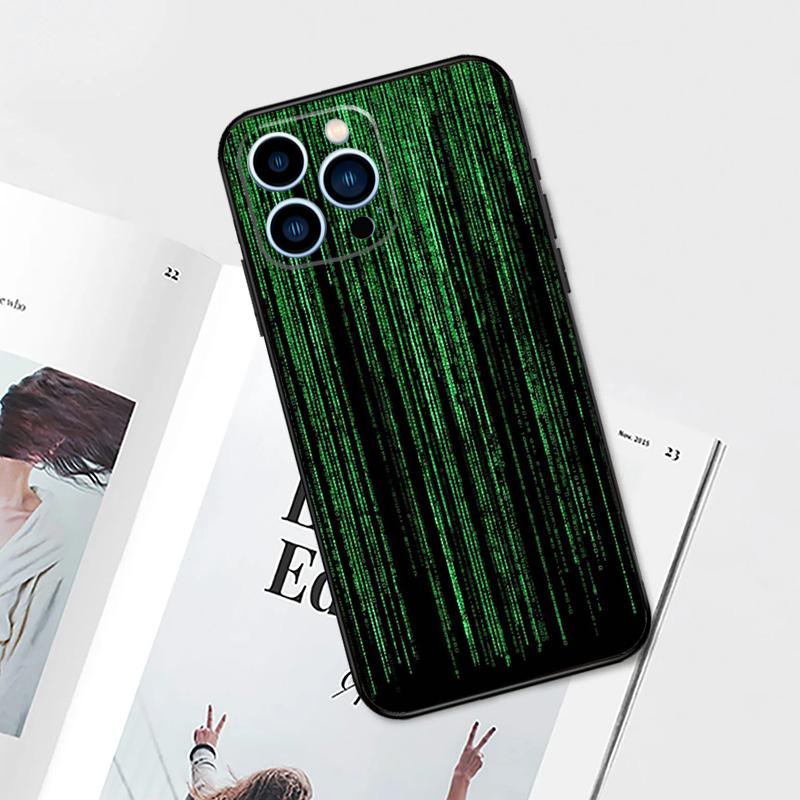 Matrix Case For iPhone 14 13 12 11 15 16 Pro Max Plus XS Max X XR 7 8 Plus 13 12 Mini Phone Cover