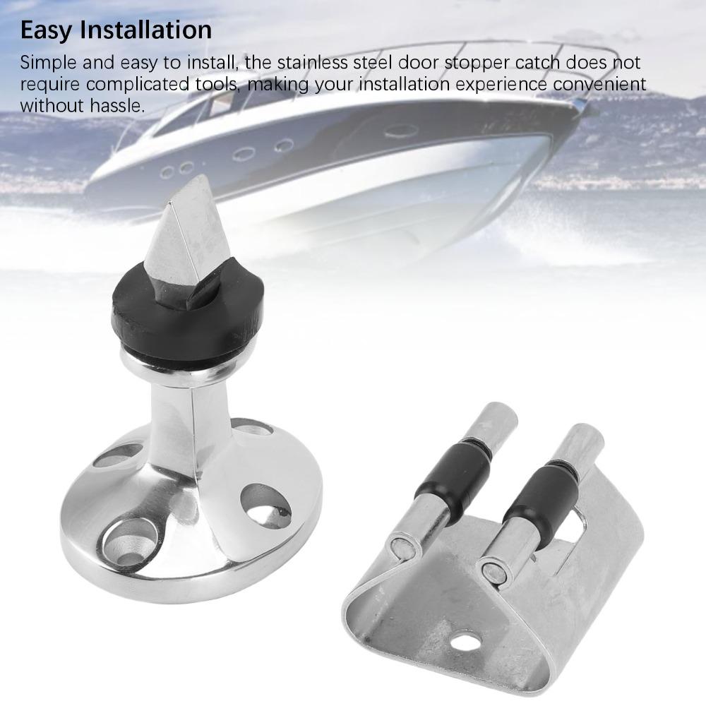 Polished Finish Door Stopper 316 Stainless Steel Door Holder Industrial Secure Fixation  Boat Use
