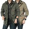 Spring and Autumn Loose Breathable Medium and Long Jacket Men's Casual Outdoor Hooded Large Size Jacket Men