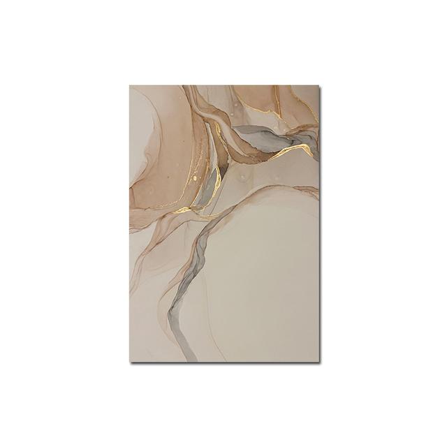 Абстрактные современные бежевые, золотые, розовые, коричневые, спиртовые чернила, жидкие художественные текстуры, печать на холсте, настенные картины для декора гостиной