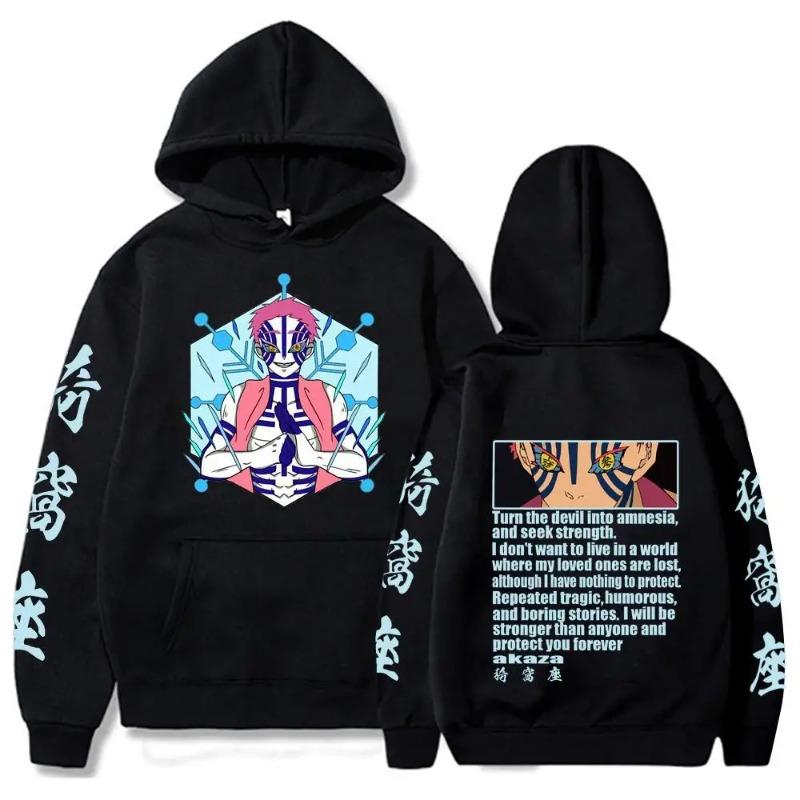 Japanese Animation Kamado Nezuko Rengoku Kyoujurou Hoodies Harajuku Akaza Agatsuma Zenitsu Streetswear Tops Sweatshirt