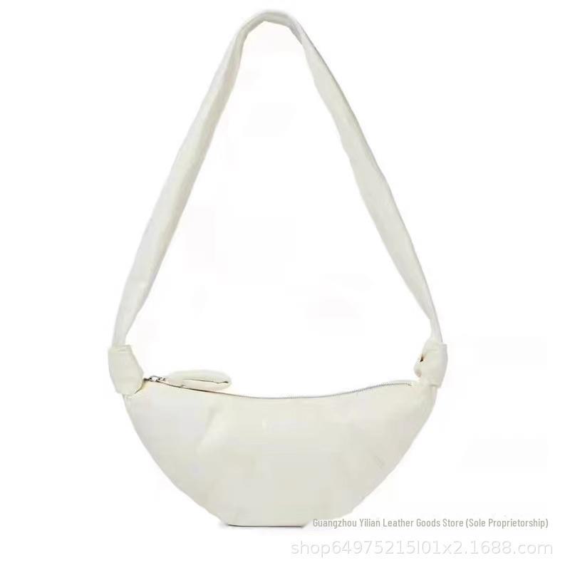 Женская сумка через плечо из овчины Croissant - модный стиль 2024 Niche Dumpling